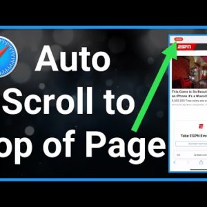 How To Automatically Scroll To The Top Of DMs, iMessage, Webpage, Etc.!