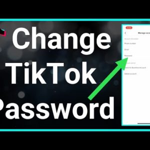 How To CHANGE TikTok Password!