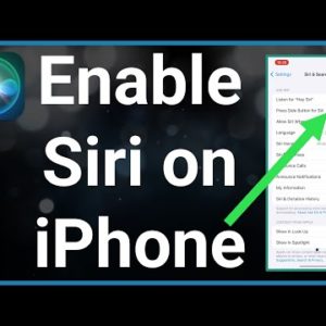 How To ENABLE Siri On iPhone!