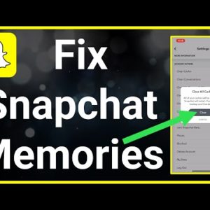 How To FIX Snapchat Memories Not Working!