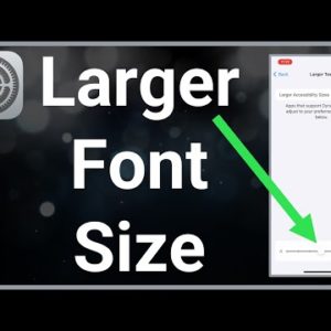 How To INCREASE Font Size On iPhone