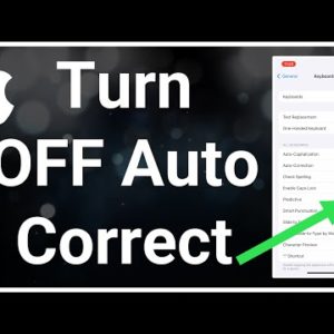 How To Turn OFF Autocorrect On iPhone!