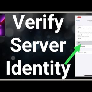 How To Fix "Cannot Verify Server Identity" On iPhone