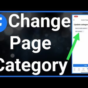 How To Change Facebook Page Category