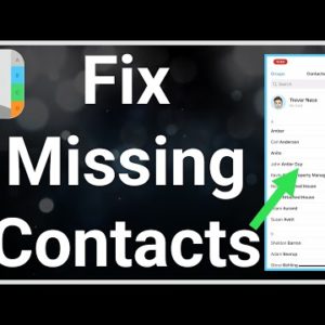 How To Fix Contacts Disappeared On iPhone