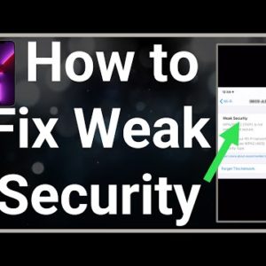 How To Fix Weak WIFI Security On iPhone