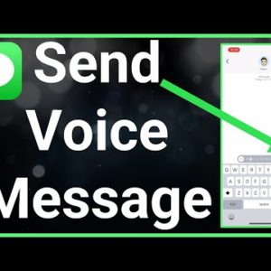 How To Send Voice Message On iPhone