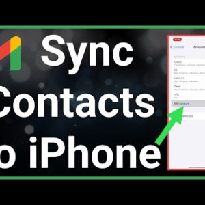 How To Sync Contacts From Gmail To iPhone
