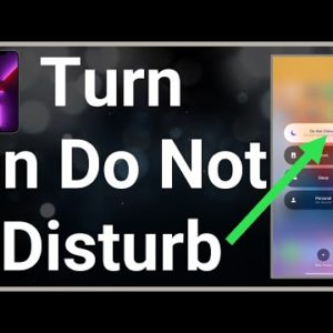 How To Turn On Do Not Disturb On iPhone