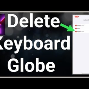 How To Remove Globe Icon From iPhone Keyboard