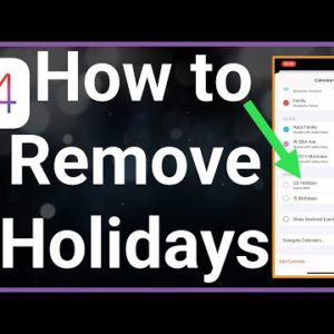 How To Remove US Holidays From iPhone Calendar
