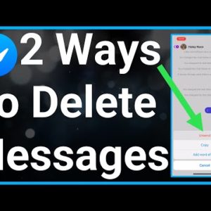 2 Ways To Delete Messages On Messenger