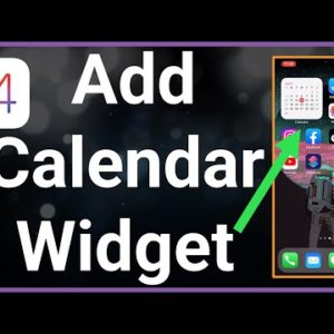 How To Add Calendar Widget To iPhone