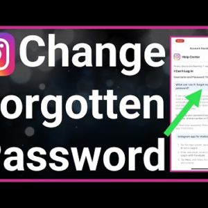 How To Change Instagram Password If Forgotten Old Password
