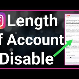 How Long Will My Instagram Account Be Disabled?