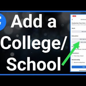 How To Add College Or High School On Facebook