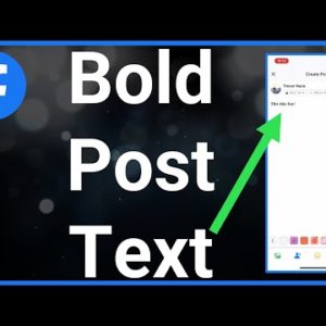 How To Bold Text On Facebook Post