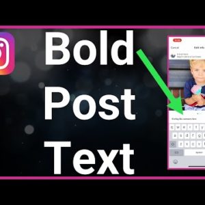 How To Bold Text On Instagram Post