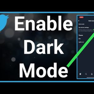How To Turn On Twitter Dark Mode