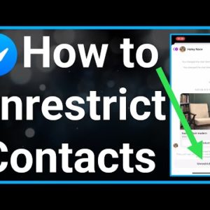 How To Unrestrict Someone On Messenger