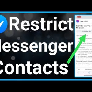 What Happens When You Restrict Someone On Messenger?